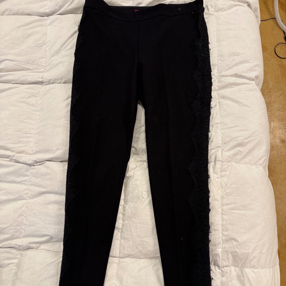 Carolina Herrera Black Side Detail Tapered Leg Pants